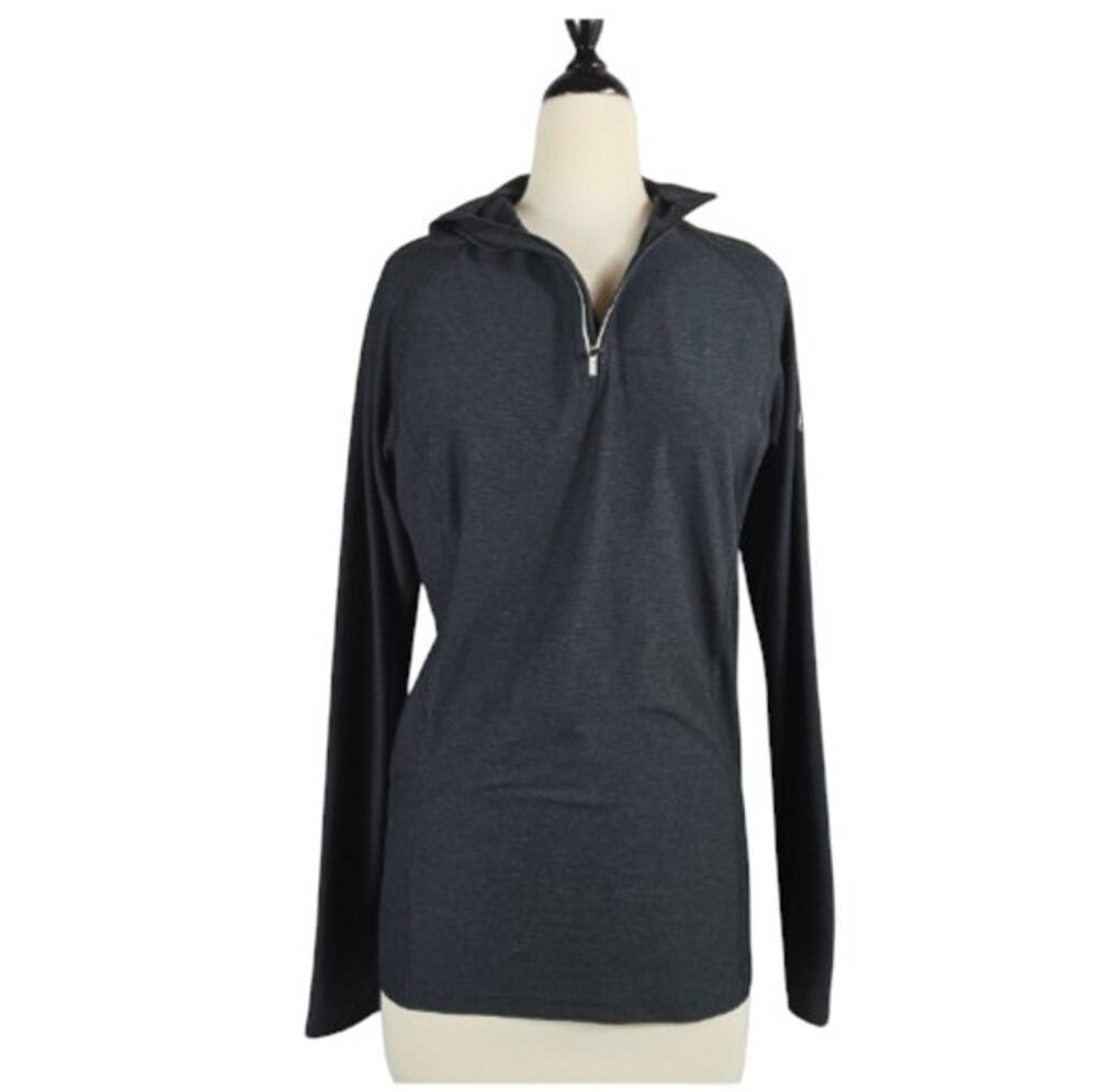 Killtec Sortala Melange Half Zip Mock Neck Mid Layer Womens Long Sleeve Black 6